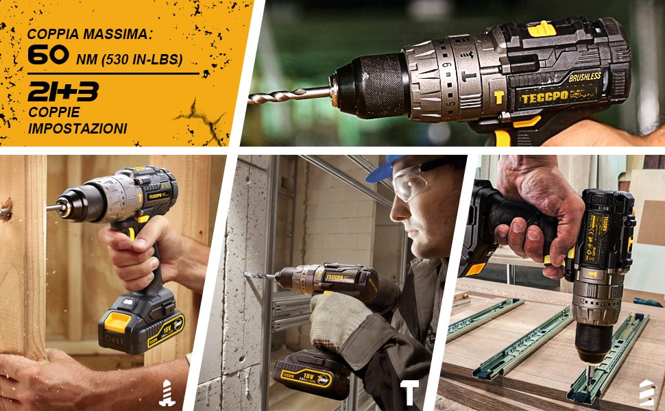 TECCPO TDHD02P: il trapano avvitatore che sfida i big!